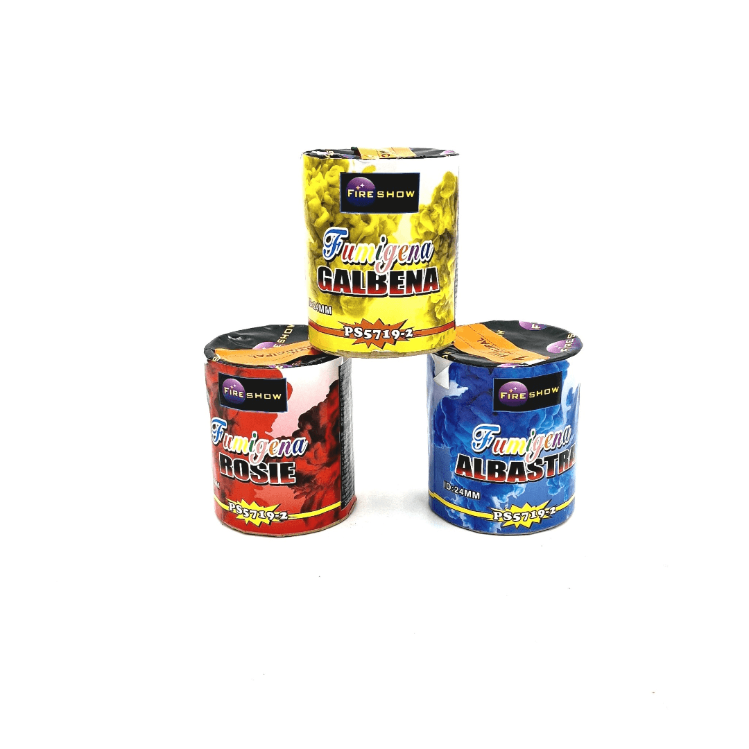 Fumigenă 180 sec de la Magazin Artificii, aprinderea fitilului din capul fumigenei – efect de fum intens